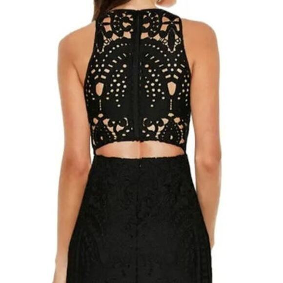 Lover Harmony Cut Out Black Goth Size 2 Midi Dress - Picture 3 of 7